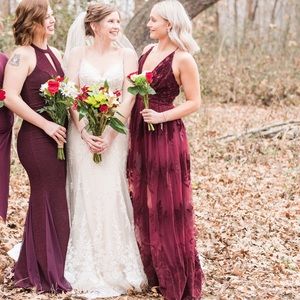 Maroon Maxi Dress